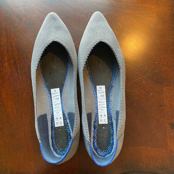 Size W 8 Rothy’s Birdseye womens shoes gray grey - Picture 7 of 7